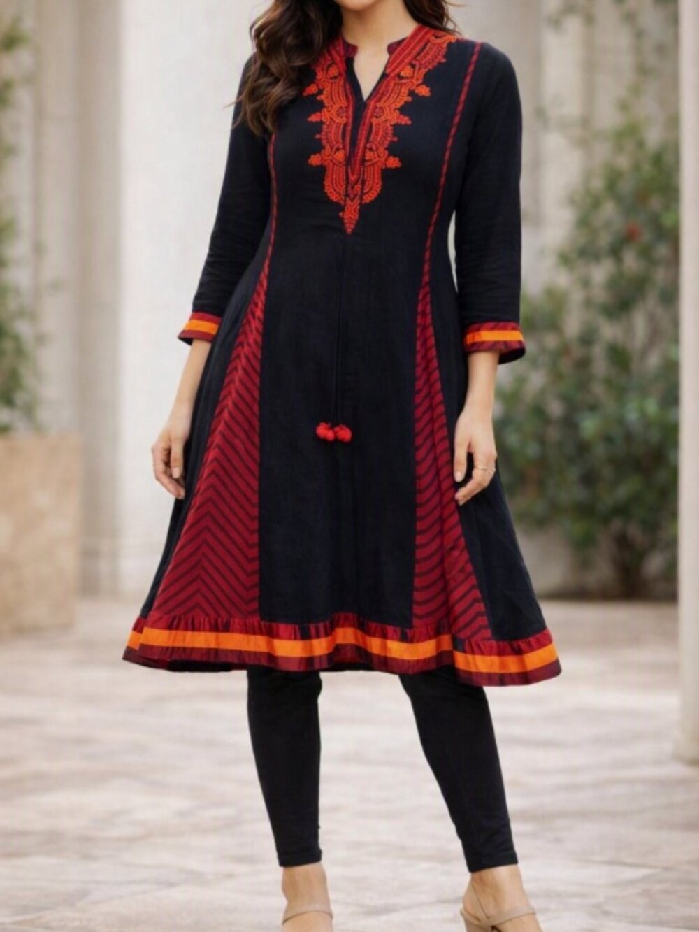 Vintage Beaded Handcrafted Kurti Dress S Festival Boho Gothic Statement Tunic